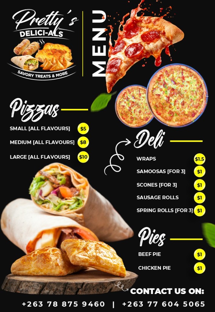 Pretty's Delici-als menu highlights